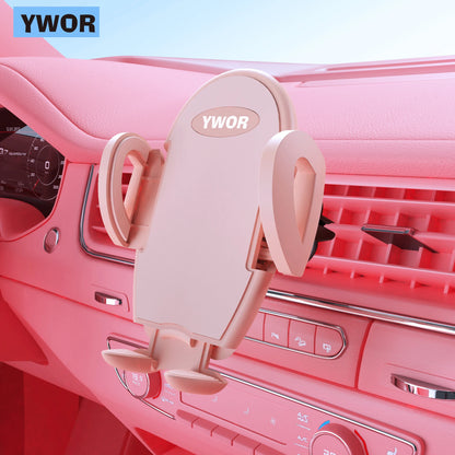 Pink Car Phone Holder Mount, Air Vent Clip Holder - Cover Crush