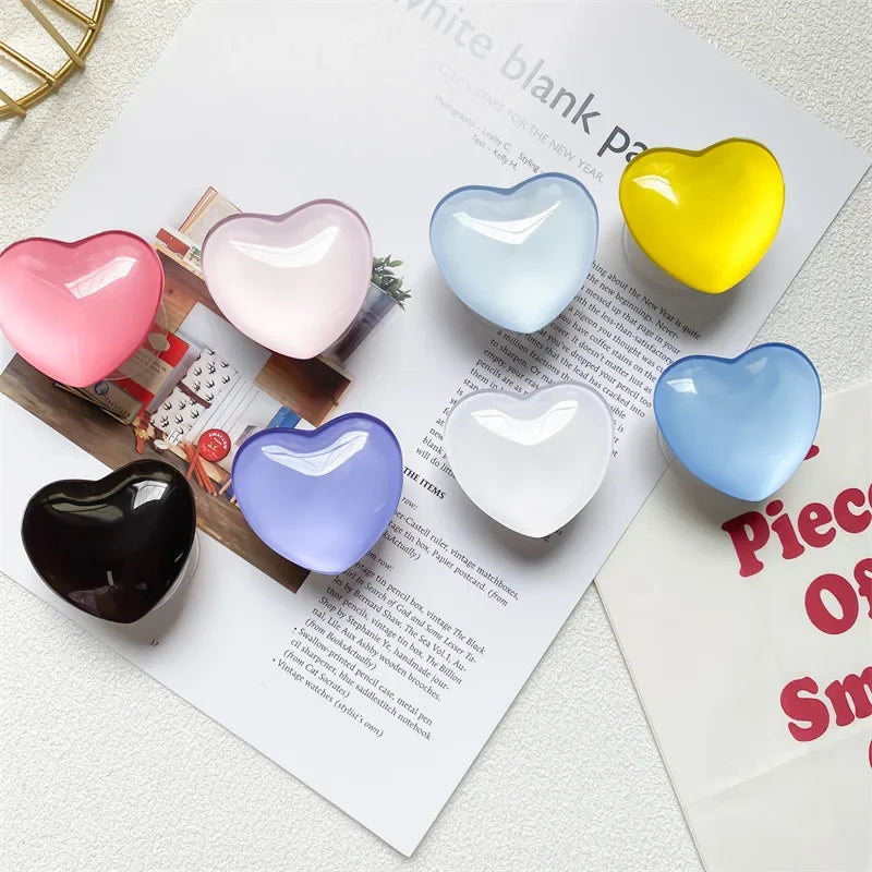 Heart Shape 3D Crystal Foldable Finger Ring Griptok Phone Holder - Cover Crush