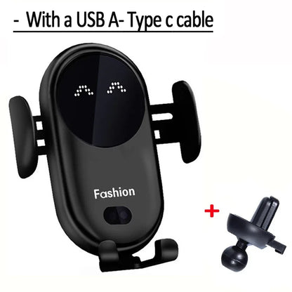 Wireless Charger Car Phone Holder Smart Infrared Sensor Air - Cover Crush