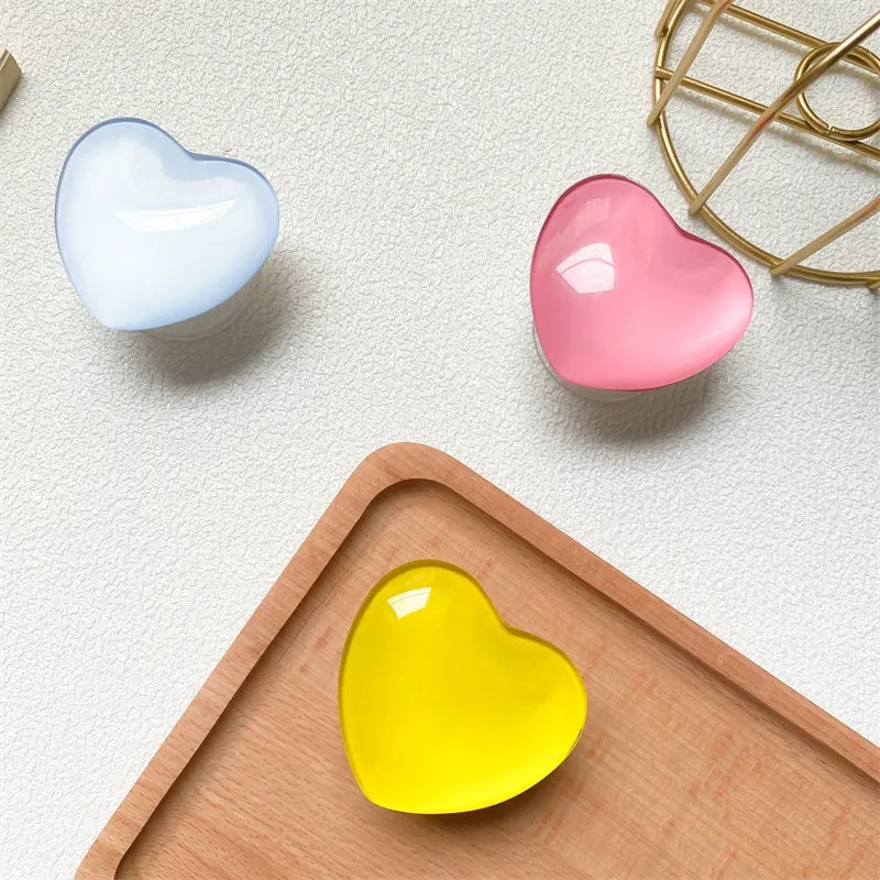 Heart Shape 3D Crystal Foldable Finger Ring Griptok Phone Holder - Cover Crush