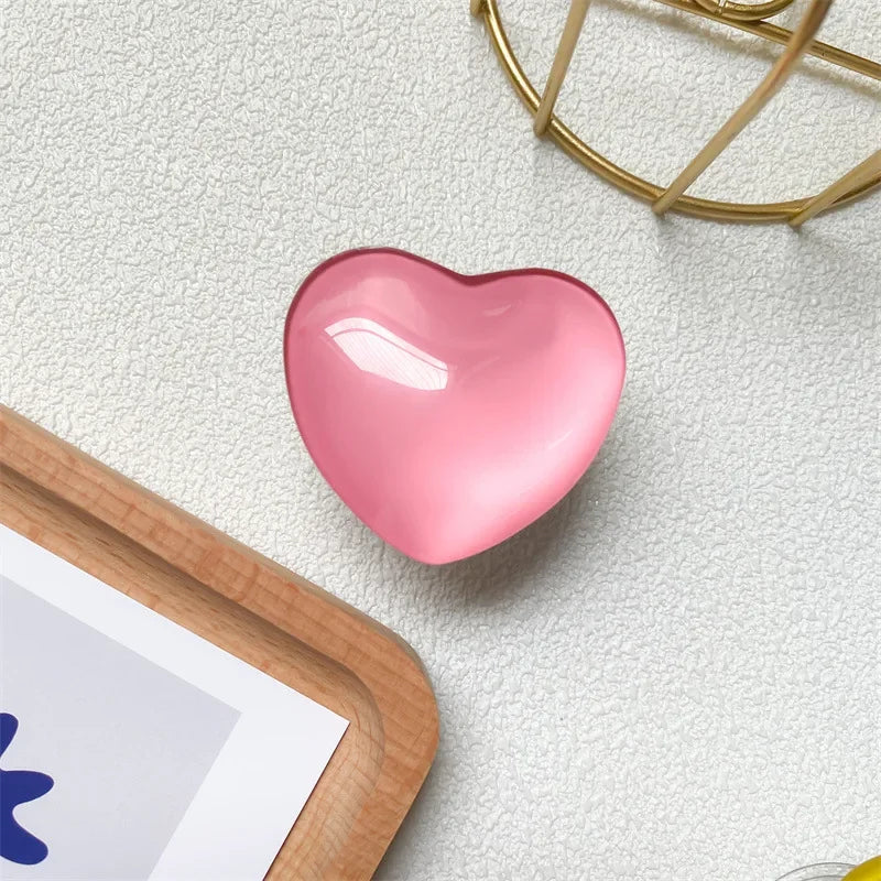Heart Shape 3D Crystal Foldable Finger Ring Griptok Phone Holder - Cover Crush