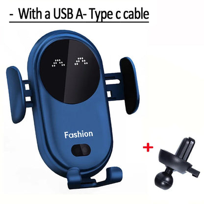 Wireless Charger Car Phone Holder Smart Infrared Sensor Air - Cover Crush