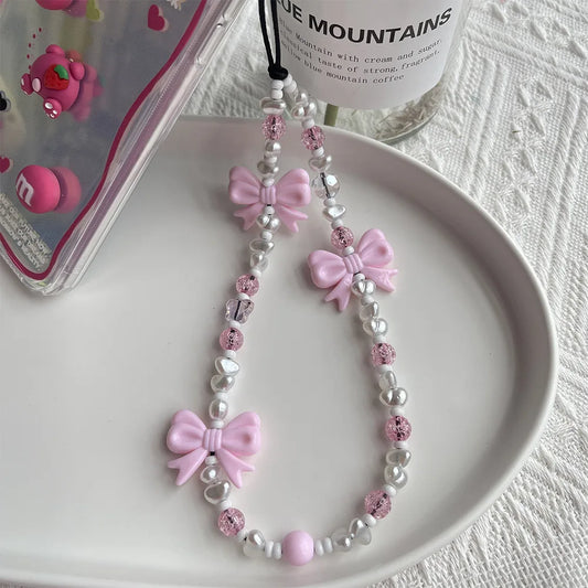 Pink Bowknot Phone Charm
