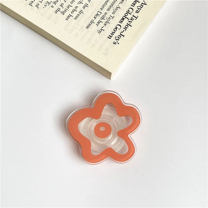 Cute Solid Color Flower Glossy Foldable Socket Pocket Phone Holder - Cover Crush