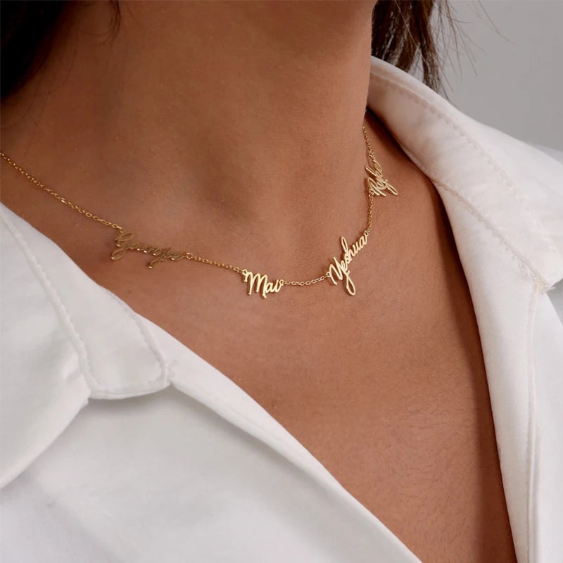 Personalized Custom Names Necklace Stianless Steel