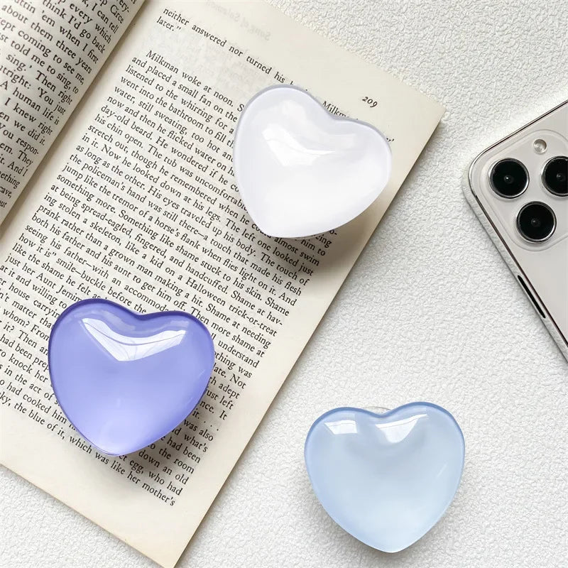 Heart Shape 3D Crystal Foldable Finger Ring Griptok Phone Holder - Cover Crush