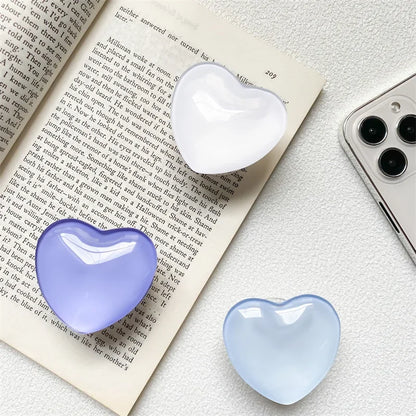 Heart Shape 3D Crystal Foldable Finger Ring Griptok Phone Holder - Cover Crush