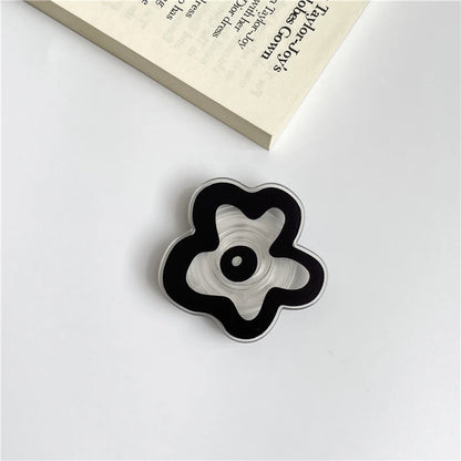 Cute Solid Color Flower Glossy Foldable Socket Pocket Phone Holder - Cover Crush