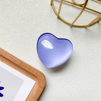 Heart Shape 3D Crystal Foldable Finger Ring Griptok Phone Holder - Cover Crush