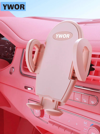 Pink Car Phone Holder Mount, Air Vent Clip Holder - Cover Crush