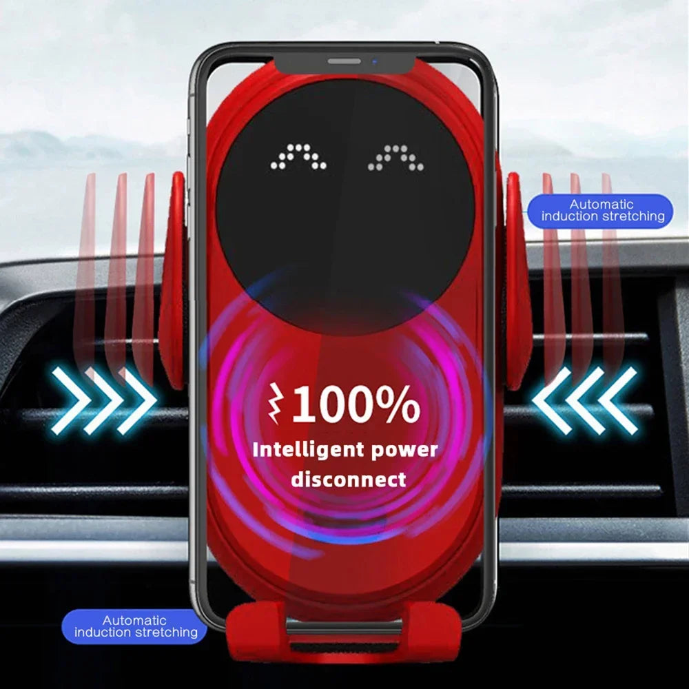 Wireless Charger Car Phone Holder Smart Infrared Sensor Air - Cover Crush
