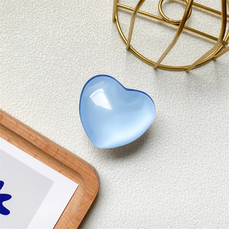 Heart Shape 3D Crystal Foldable Finger Ring Griptok Phone Holder - Cover Crush