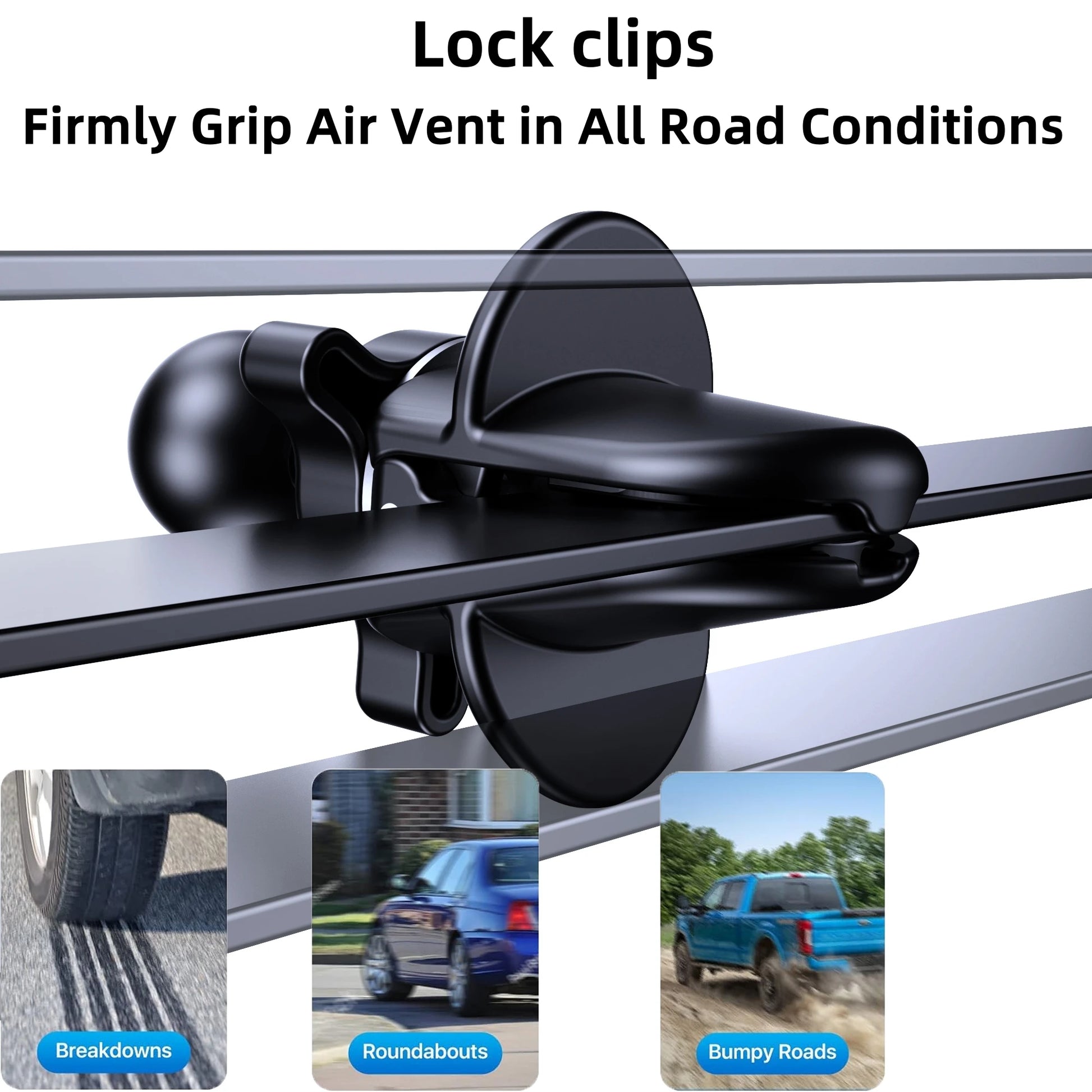 Pink Car Phone Holder Mount, Air Vent Clip Holder - Cover Crush