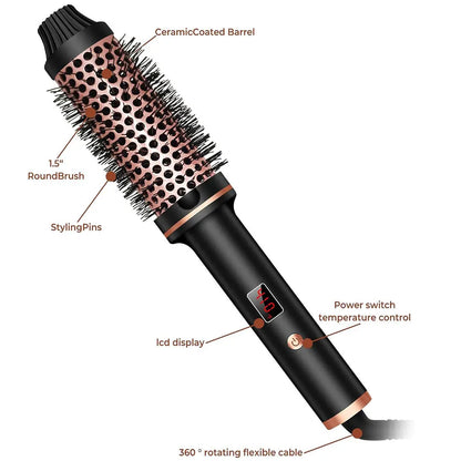 Hair Thermal Brush Rose pink